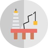 Oil Platform Vector Icon Design