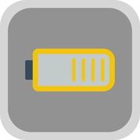 Battery Half Vector Icon Design