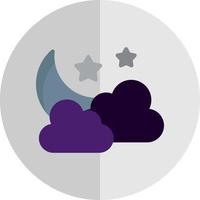 Star And Crescent Moon Vector Icon Design