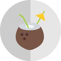 Coconut Drink Vector Icon Design