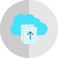 Upload File on Cloud Vector Icon Design