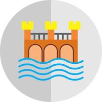 Water Bridge Vector Icon Design