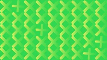 Green gradient background with cross plus geometric pattern animation video