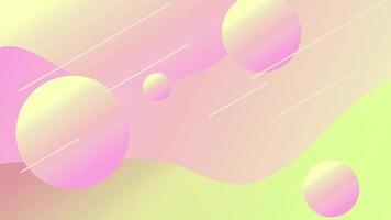 Abstract background motion design, orange and pink banner layout. Copy space backdrop. Sphere shapes and moving lines video