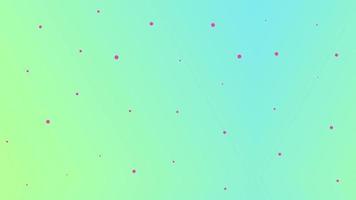 Pink dots circles on green gradient background animation video