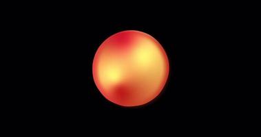 Orange sphere with gradient animation video