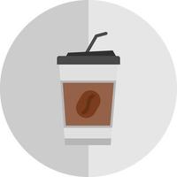 Iced Coffee Vector Icon Design