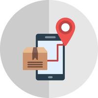 Mobile Shipment Tracking Vector Icon Design