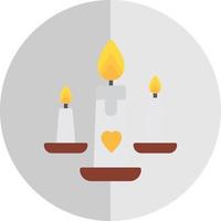 Wedding Candle Vector Icon Design