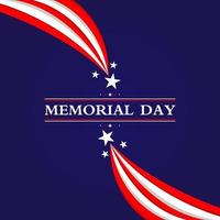 Memorial day background template. Vector illustration.