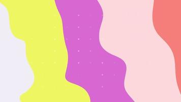 Pink and yellow smooth gradient shapes floating animation. Curvy lines wallpaper background video