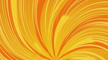 Orange radial lines abstract background. Sunny bright design video