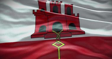 Gibraltar Land Flagge winken Hintergrund, 4k Hintergrund Animation video