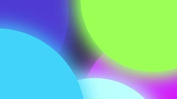 Abstract colorful bright background with circle shapes glowing. Vivid balls bounce video
