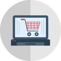 Online Cart Vector Icon Design