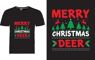 vector christmas t-shirt design template