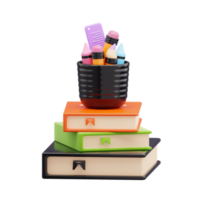 3d libro per formazione scolastica png