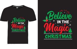 vector christmas t-shirt design template