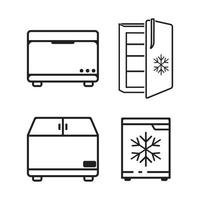 refrigerador icono, logo aislado en blanco antecedentes vector