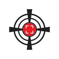 Gun target icon vector illustration template design