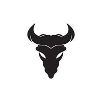 Bull head logo vector icon illustration design