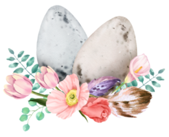 Pascua de Resurrección huevo flores png