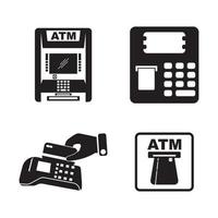 efectivo máquina y tarjeta, icono vector ilustración diseño