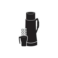 Thermos vector icon illustration design template.