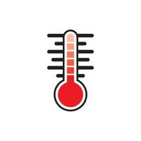 Thermometers icon with different zones. Vector image isolated on white background