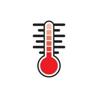 Thermometers icon with different zones. Vector image isolated on white background