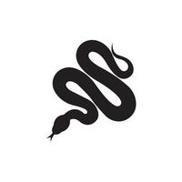 Snake logo vector icon illustration on flat design