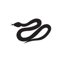 Snake logo vector icon illustration on flat design