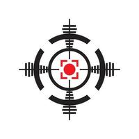 Gun target icon vector illustration template design