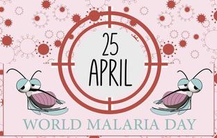 World malaria day vector, illustration of malaria, and the world for design world malaria day.vector banner and poster design. vector