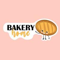 Sticker house bakery. bread. Bakery logo. Vector illustration of bakery and confectionery.