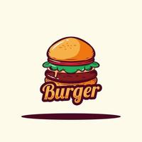 comida vector hamburguesa dibujos animados ilustración