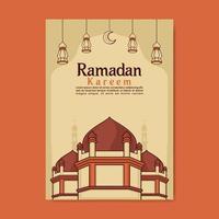 Vector ramadan poster design in a4 size