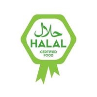 musulmán tradicional halal comida icono vector. insignias, logo, etiqueta, y etiqueta. adecuado para bandera, volantes, comercio marca, embalaje vector