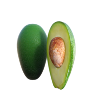 Avocado isolated 3d rendering png