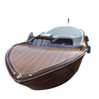 Motorboat isolated 3d rendering png