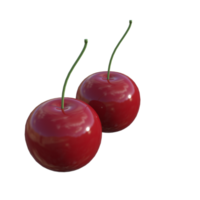 cherries isolated 3d rendering png