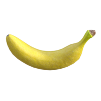 plátano aislado 3d representación