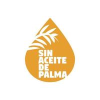 Palm Oil Free Icon written in Spanish vector