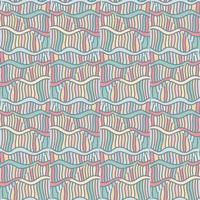 Seamless pattern with abstract wavy lines. Tribal mosaic tile. Textile rapport. vector