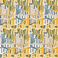 Seamless pattern with abstract wavy lines. Tribal mosaic tile. Textile rapport. vector