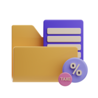 object document tax illustration 3d png