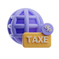 objeto globo impuesto ilustración 3d png