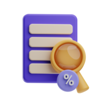 object file document tax illustration 3d png