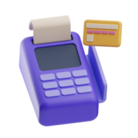 object card machine tax illustration 3d png