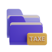 object folder document tax illustration 3d png